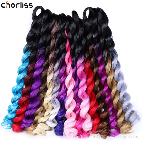 Wholesale 100g Ombre Long Jumbo Braids Deep Wave Heat Resistant Crochet Braiding Hair Afro Synthetic Hair Extension For Women